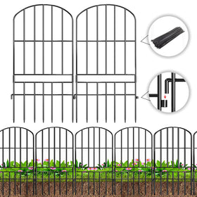 ADAVIN animal barrier fence panel protects garden beds from pets.