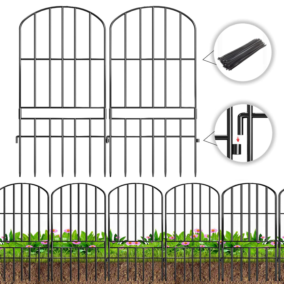 ADAVIN animal barrier fence panel, 25h x 12w, durable outdoor garden border.