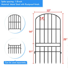 ADAVIN rustproof metal fence adds decorative border to patios.