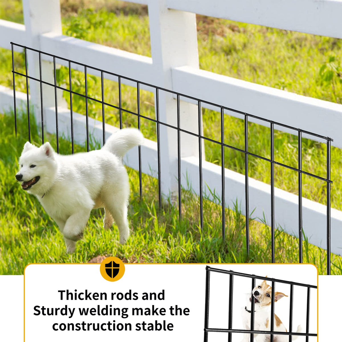 ADAVIN no-dig setup works with existing fences for flexible garden protection.