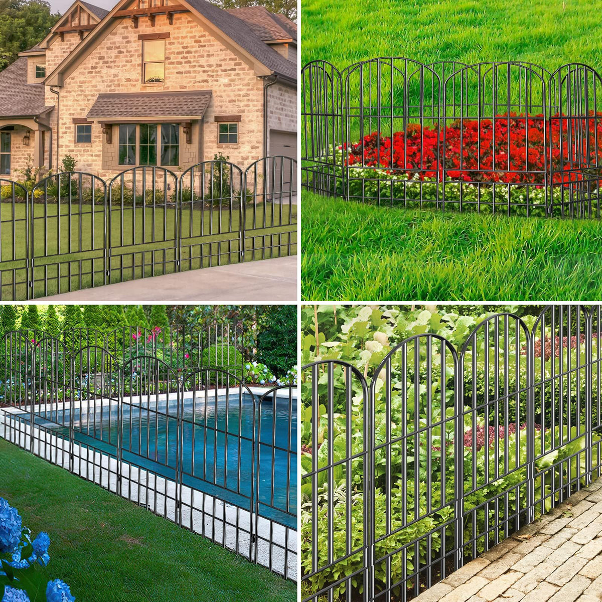 ADAVIN 10 ft modular panels create flexible edging along paths.