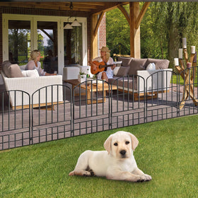 ADAVIN outdoor fence set of 15 panels creates flexible yard borders.
