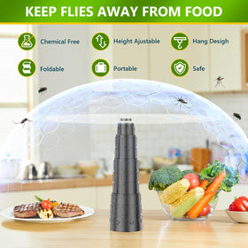 Adawook chemical-free airflow protects outdoor snacks from flies