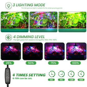 Adawook grow light panel provides full spectrum for healthy early growth