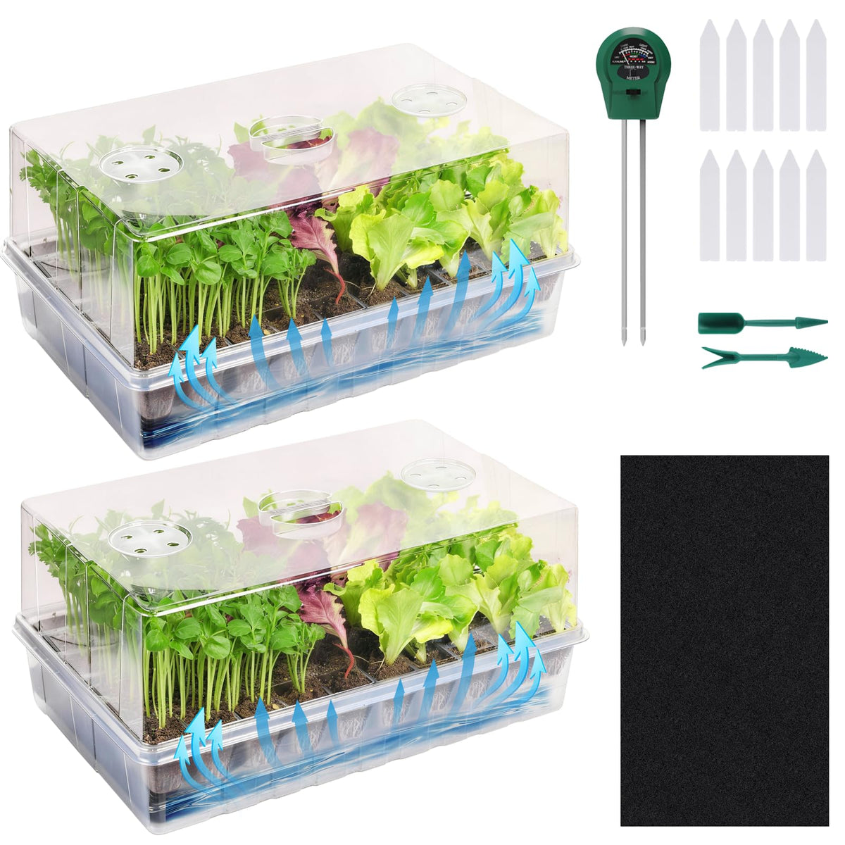 Adawook seed starter tray 120-cell view for organized sowing