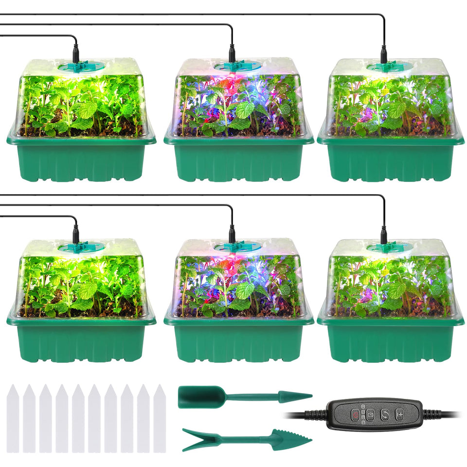 Adawook seed starter trays with 72-cell layout for organized germination