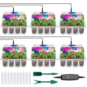 Adawook seed starter trays with grow lights for reliable seed germination and healthy seedlings.