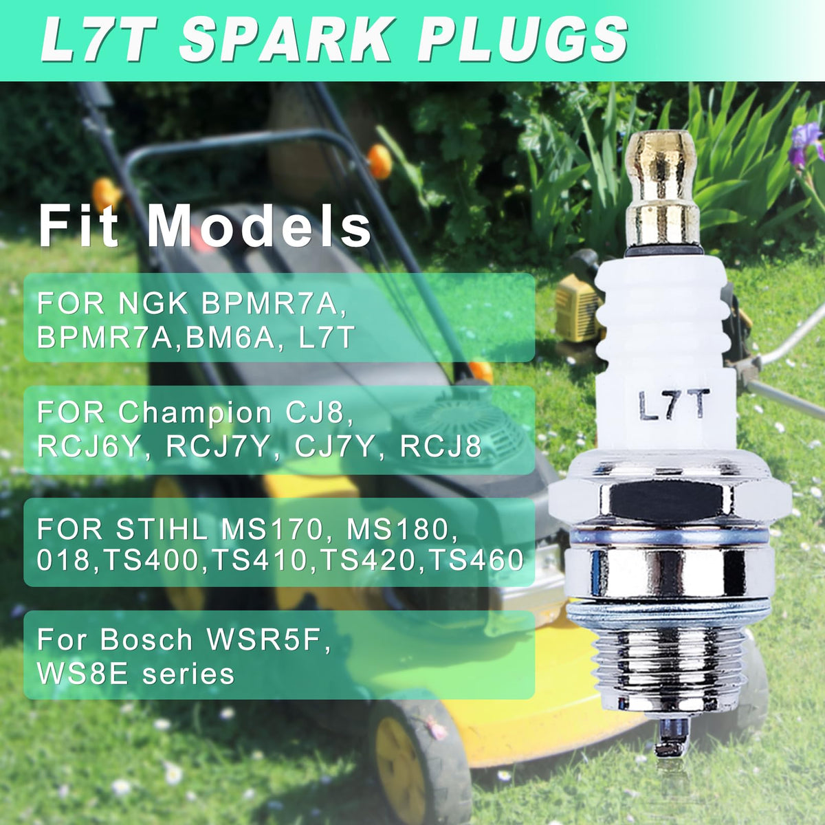 Adefol L7T spark plug BPMR7A compatibility for NGK engines