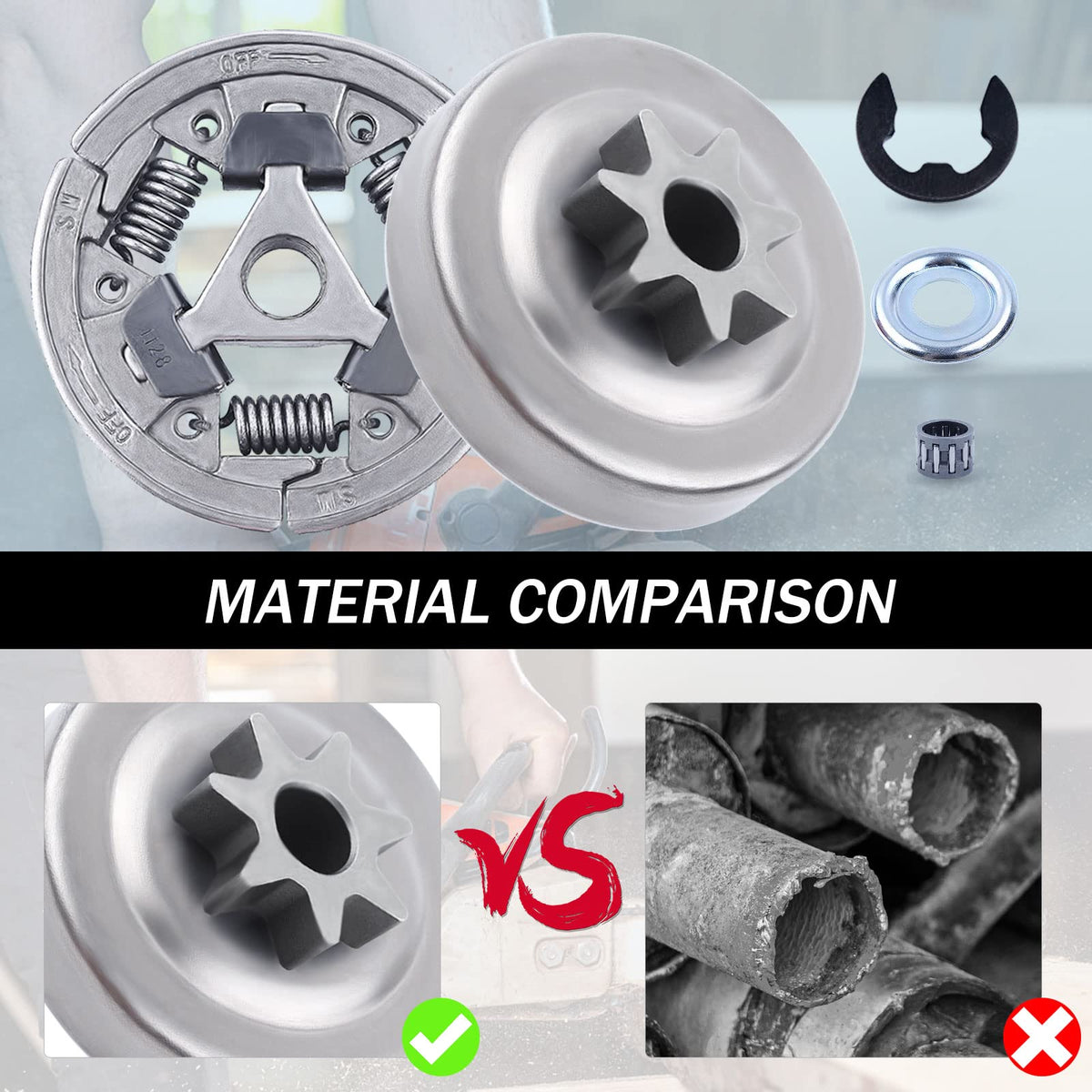Adefol needle bearing close-up shows precision fit for smooth operation