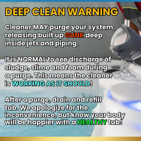 ADIOS! 3-in-1 Spa Cleaner water-clarified scene hints refreshed spa experience.