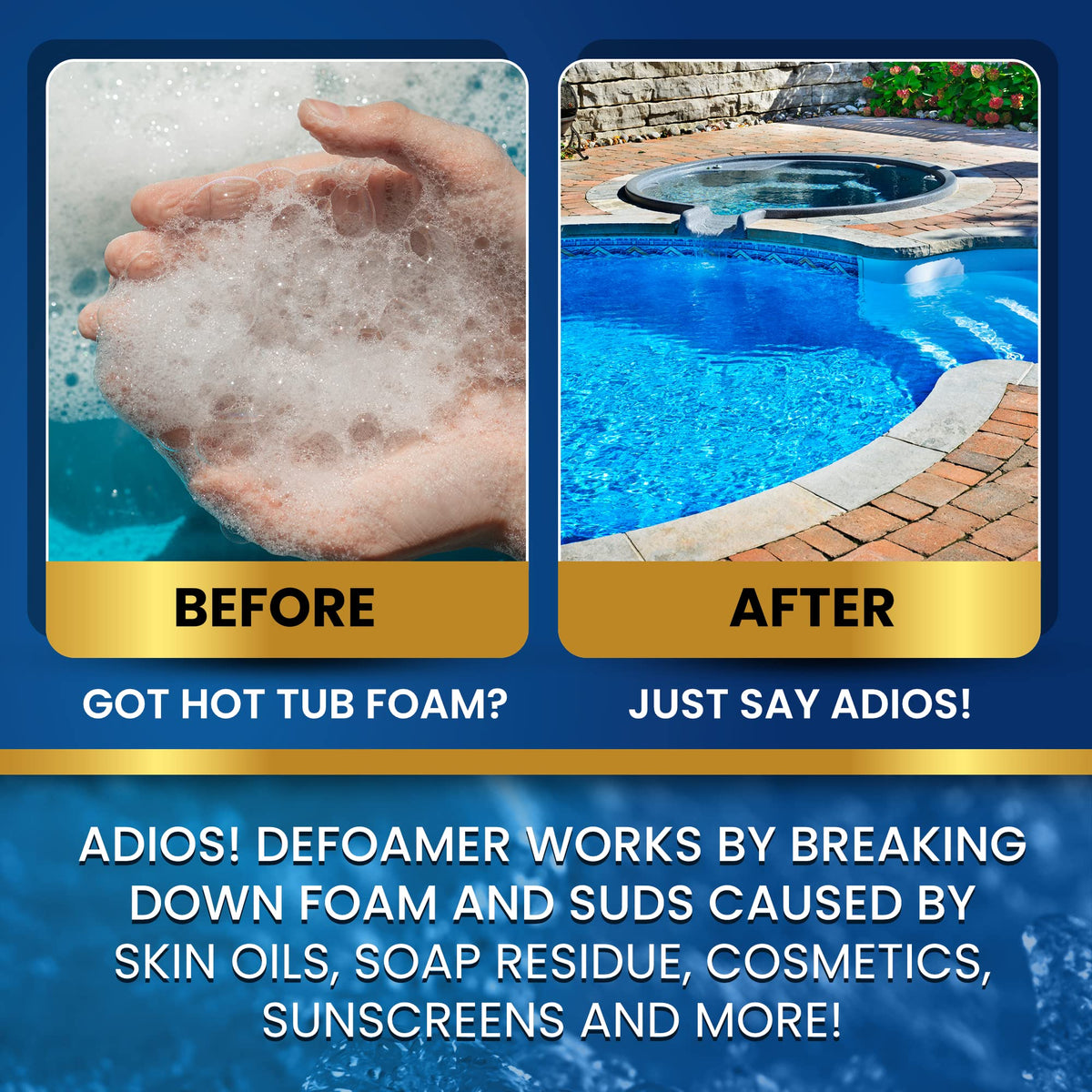ADIOS! defoamer quick action shows results in minutes, no mixing required.