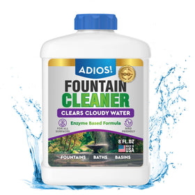 ADIOS fountain cleaner removes film from fountain surfaces.
