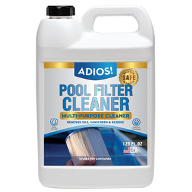 ADIOS! pool filter cleaner bottle pour for easy application