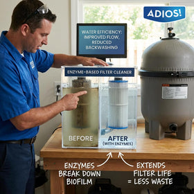 ADIOS! sand filter being cleaned to restore flow