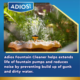ADIOS Solar fountain cleaner for maintenance of solar powered features