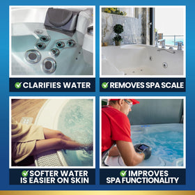 ADIOS stain prevention against metal deposits in hot tub