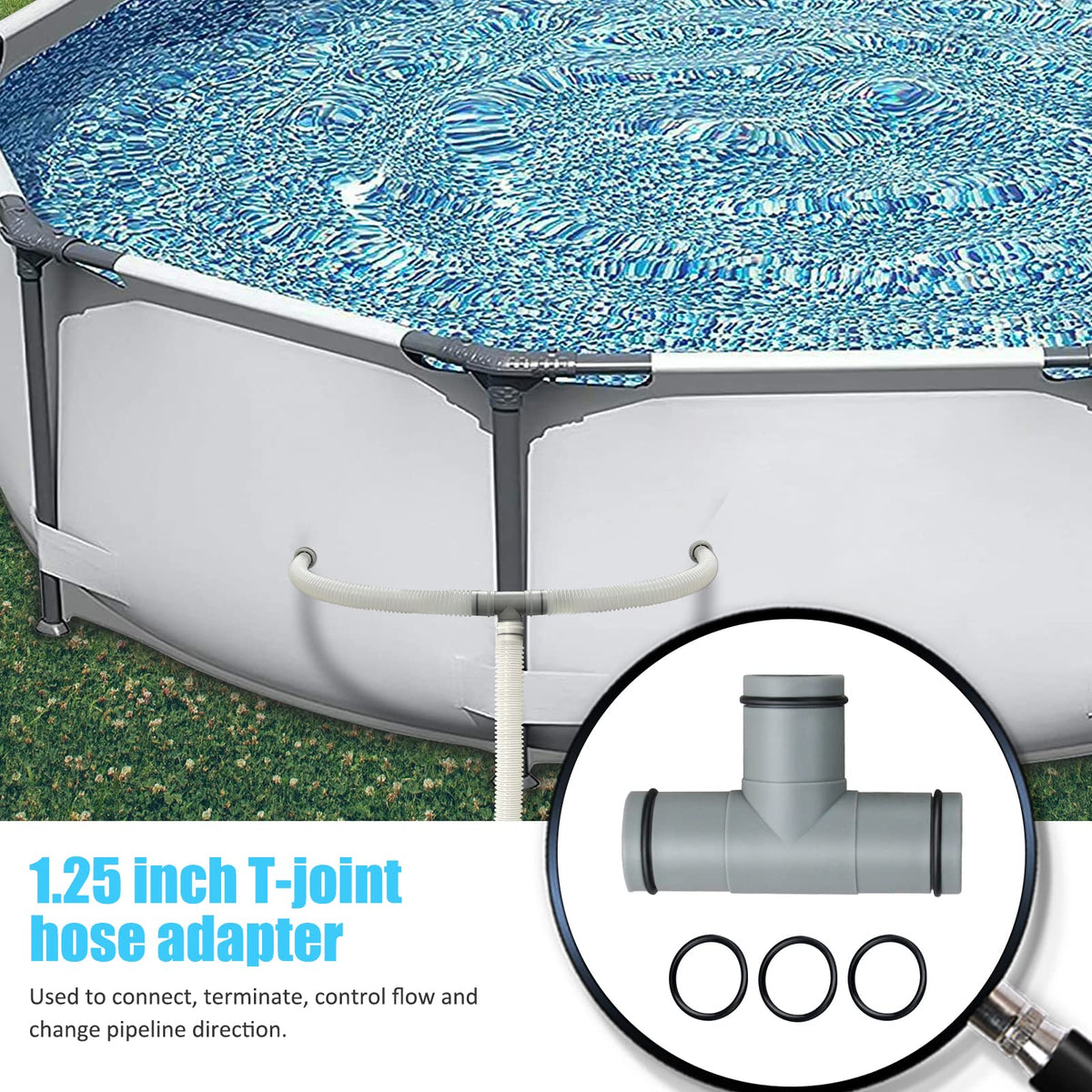 ADKUN Intex-compatible connector simplifies above-ground pool pump connections.