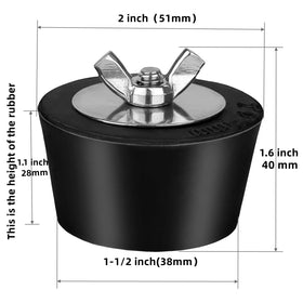 ADKUN 2-inch winterizing plug used to seal pool returns and drains