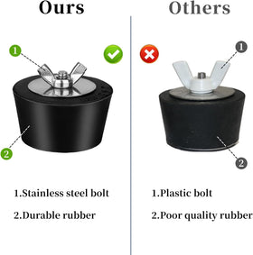 ADKUN heavy-duty rubber plug with steel bolts for reliable pressure testing