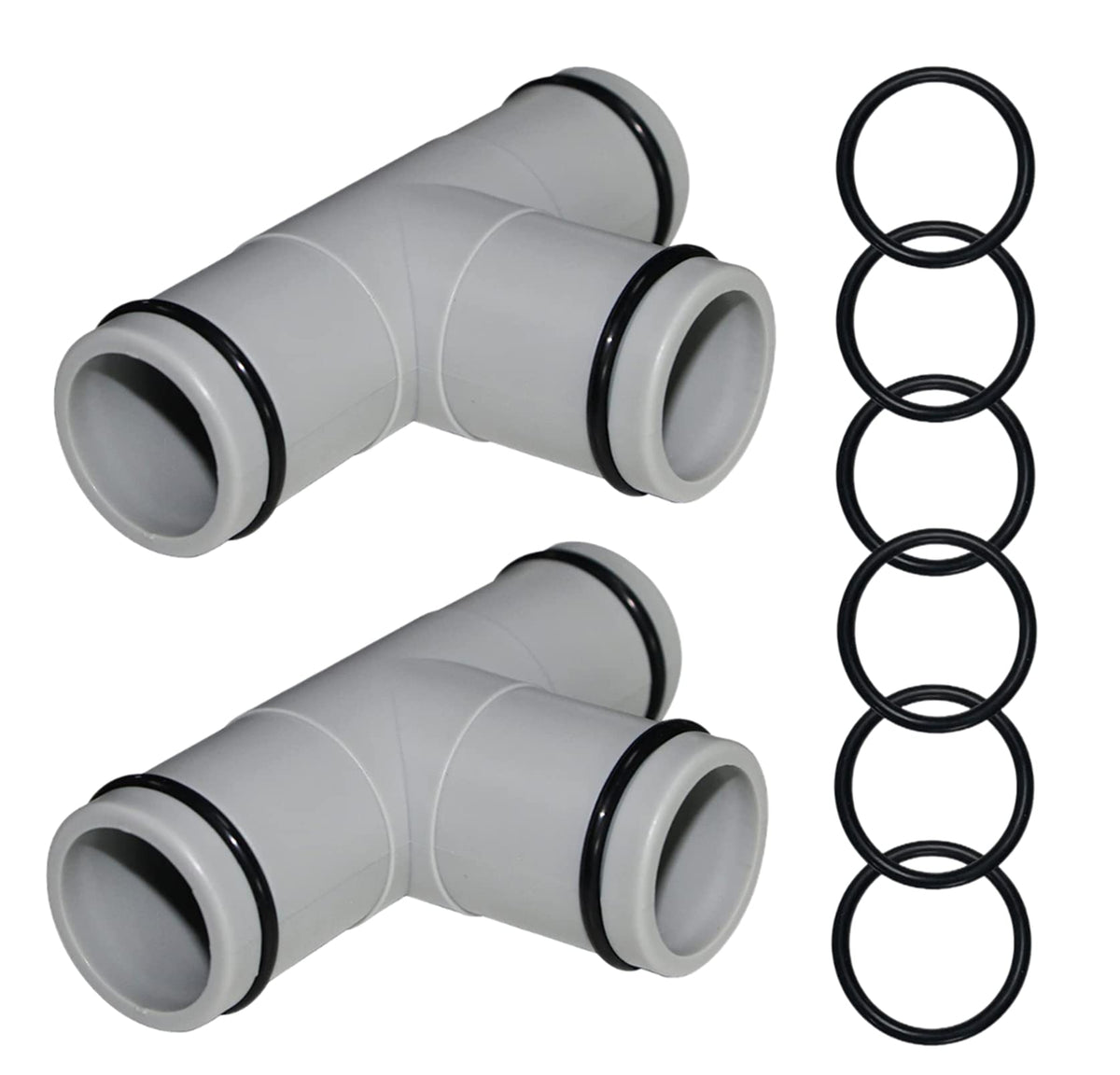 ADKUN 1-1/4-inch tee joint with three interfaces for flexible hose routing.