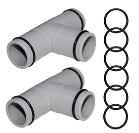 ADKUN 1-1/4-inch tee joint with three interfaces for flexible hose routing.