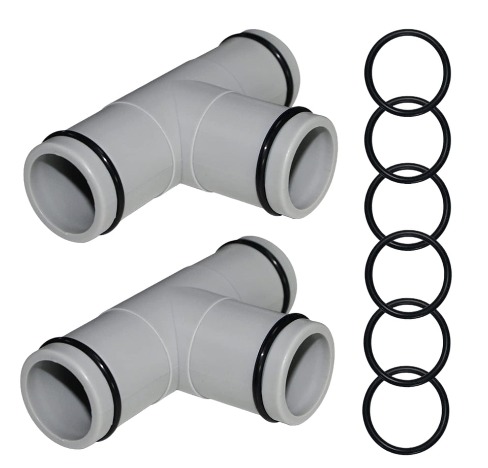 ADKUN 1-1/4-inch tee joint with three interfaces for flexible hose routing.