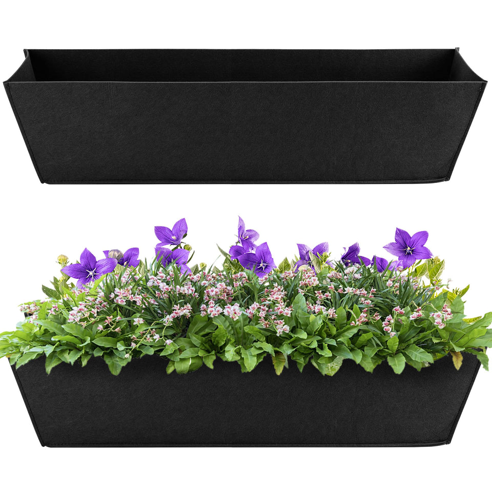 Adnee 30 inch fabric window box liner close-up shows durable non-woven material