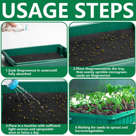 Adnee capillary mat under potted plants providing reliable water supply