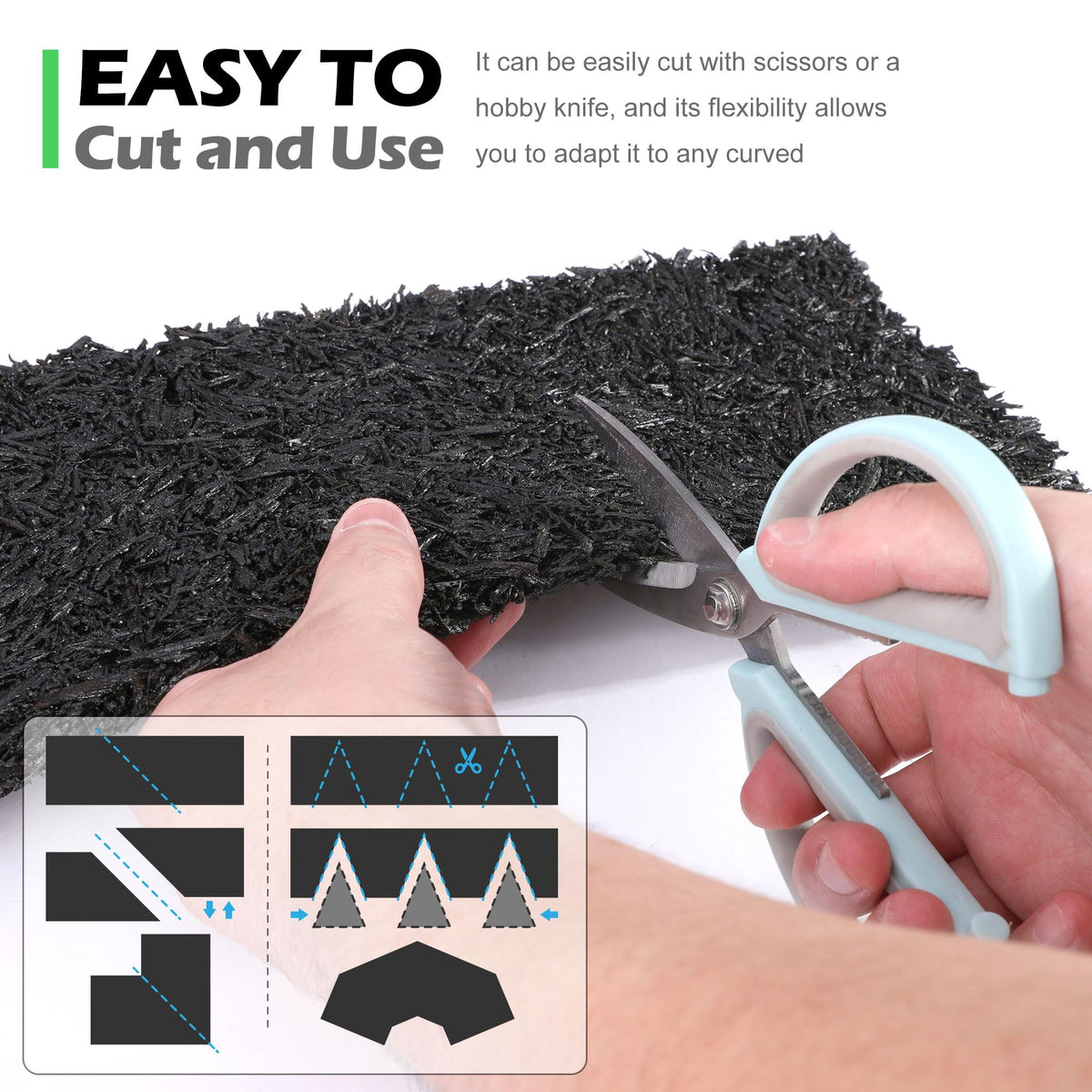 Adnee durable recycled rubber resists outdoor weather for lasting edging.