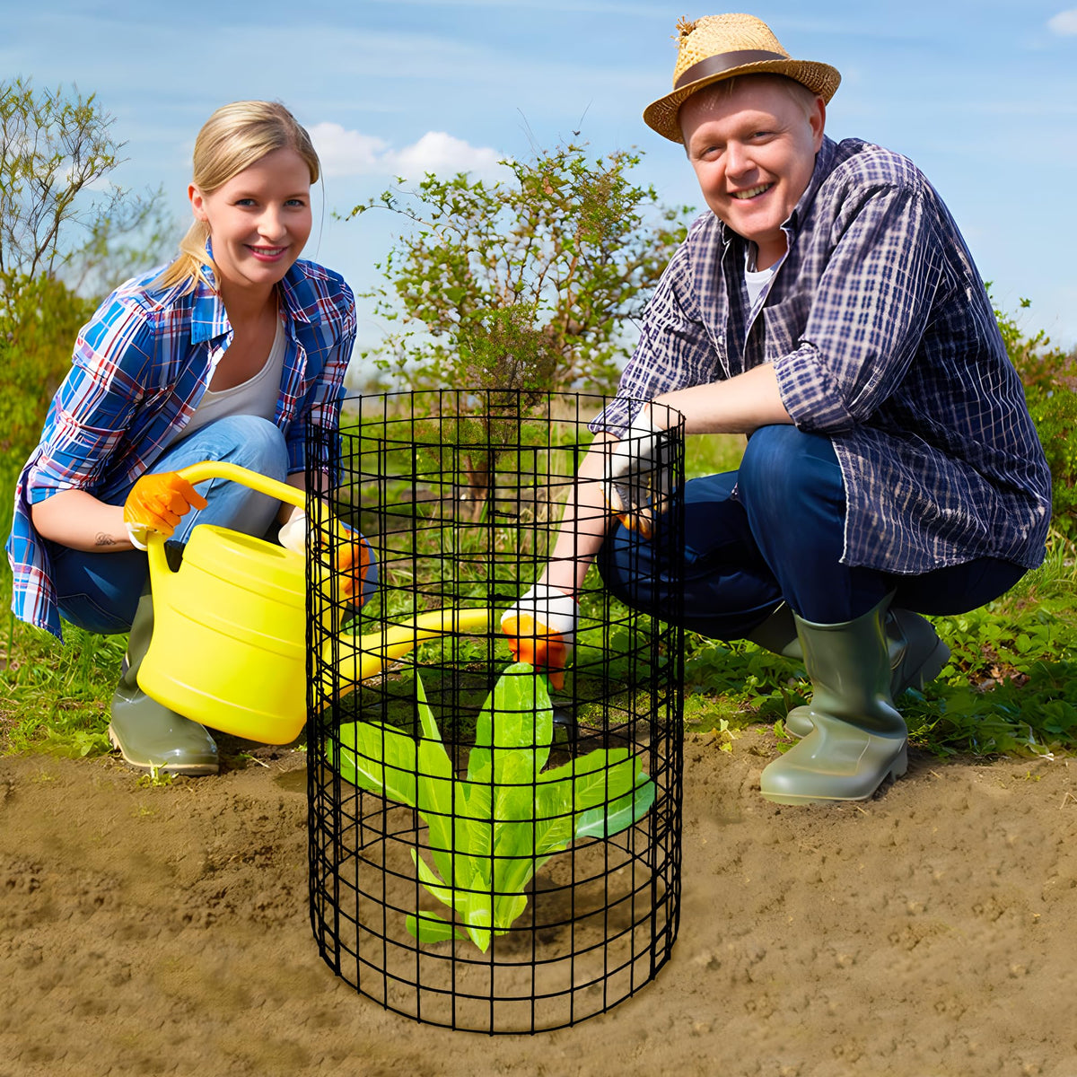 Adnee eight-pack plant protectors provide wide garden coverage