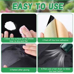 Adnee EPDM patch suitable for EPDM, HDPE, and more.