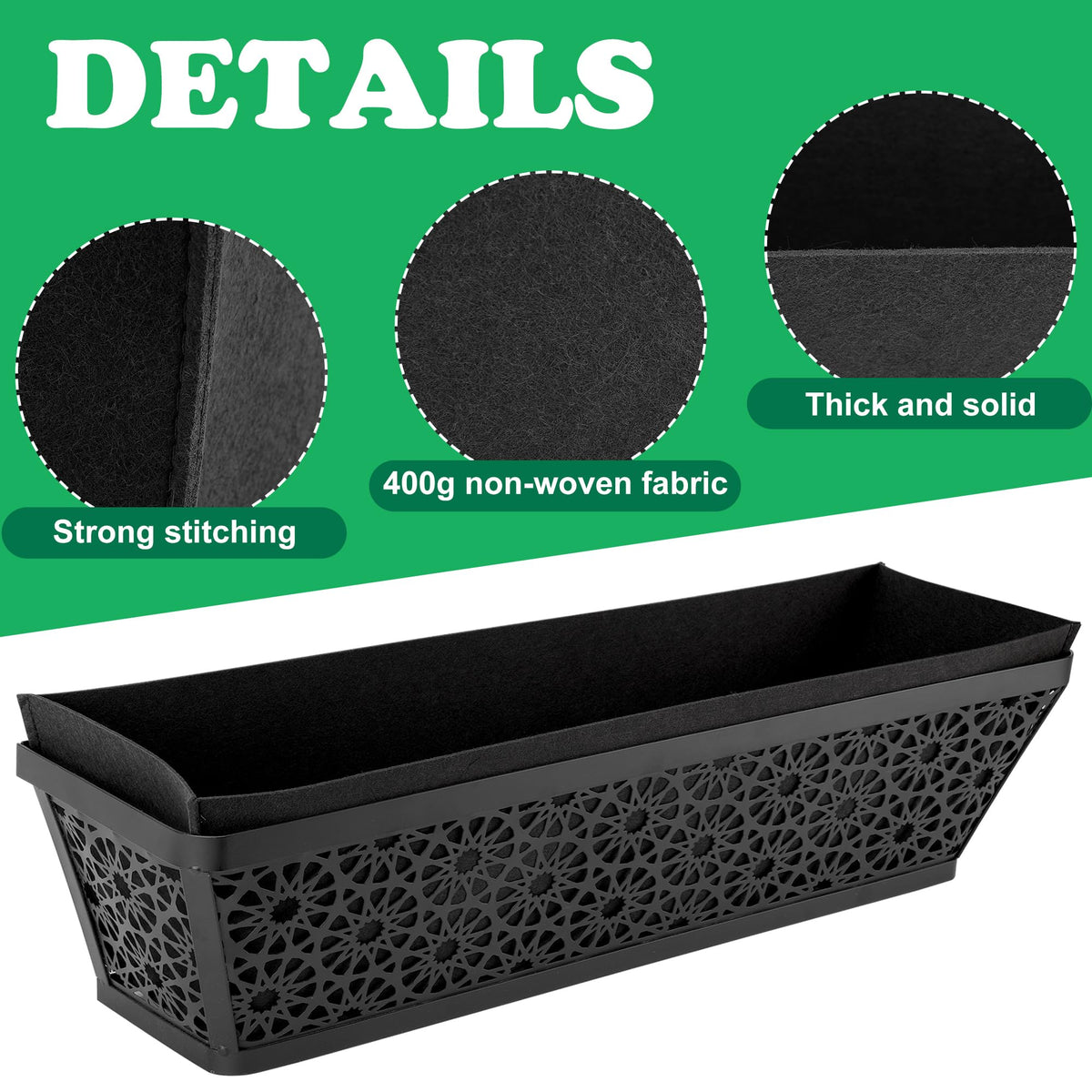 Adnee felt liner demonstrates moisture retention and healthy soil balance