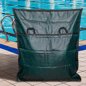 Adnee green storage bag keeps pool area tidy after season