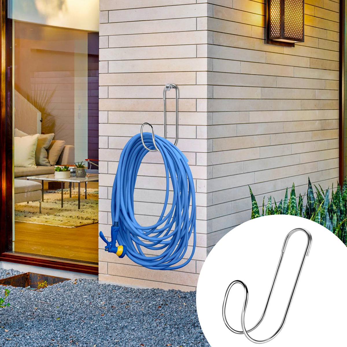 Adnee versatile indoor/outdoor storage for garden hoses and accessories.