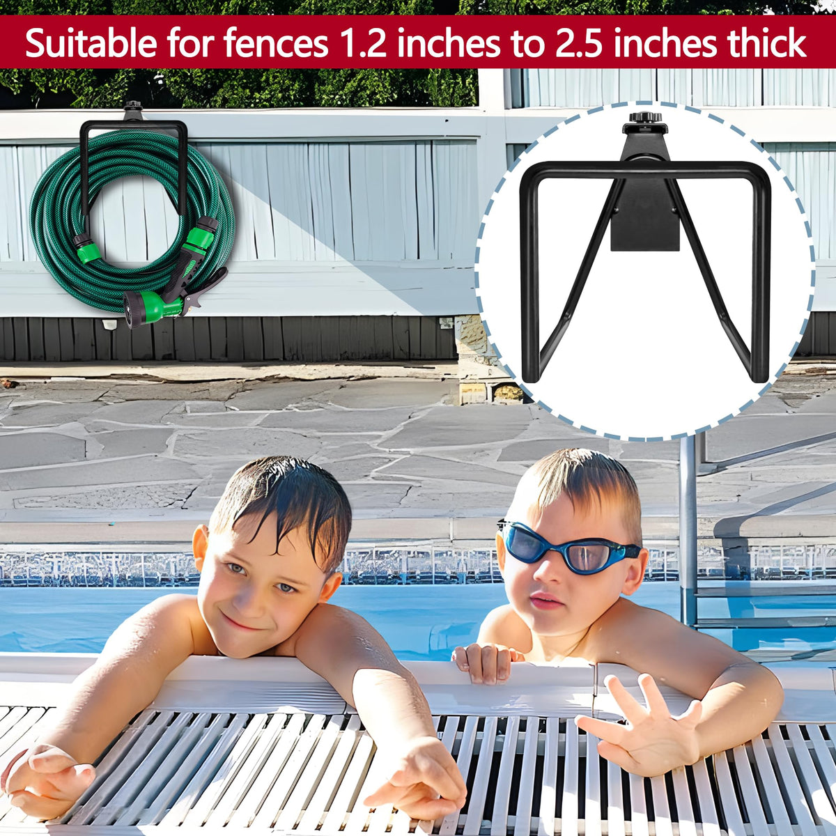 Adnee multi-use hanger holds hoses and cords for versatile outdoor storage.
