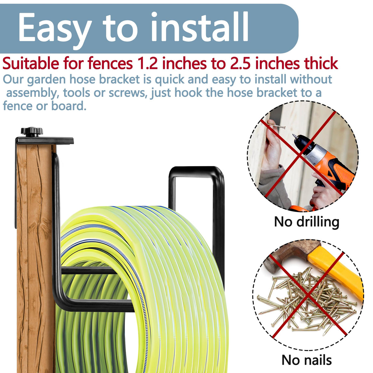 Adnee organized garden hose storage keeping pathways clear and tidy.