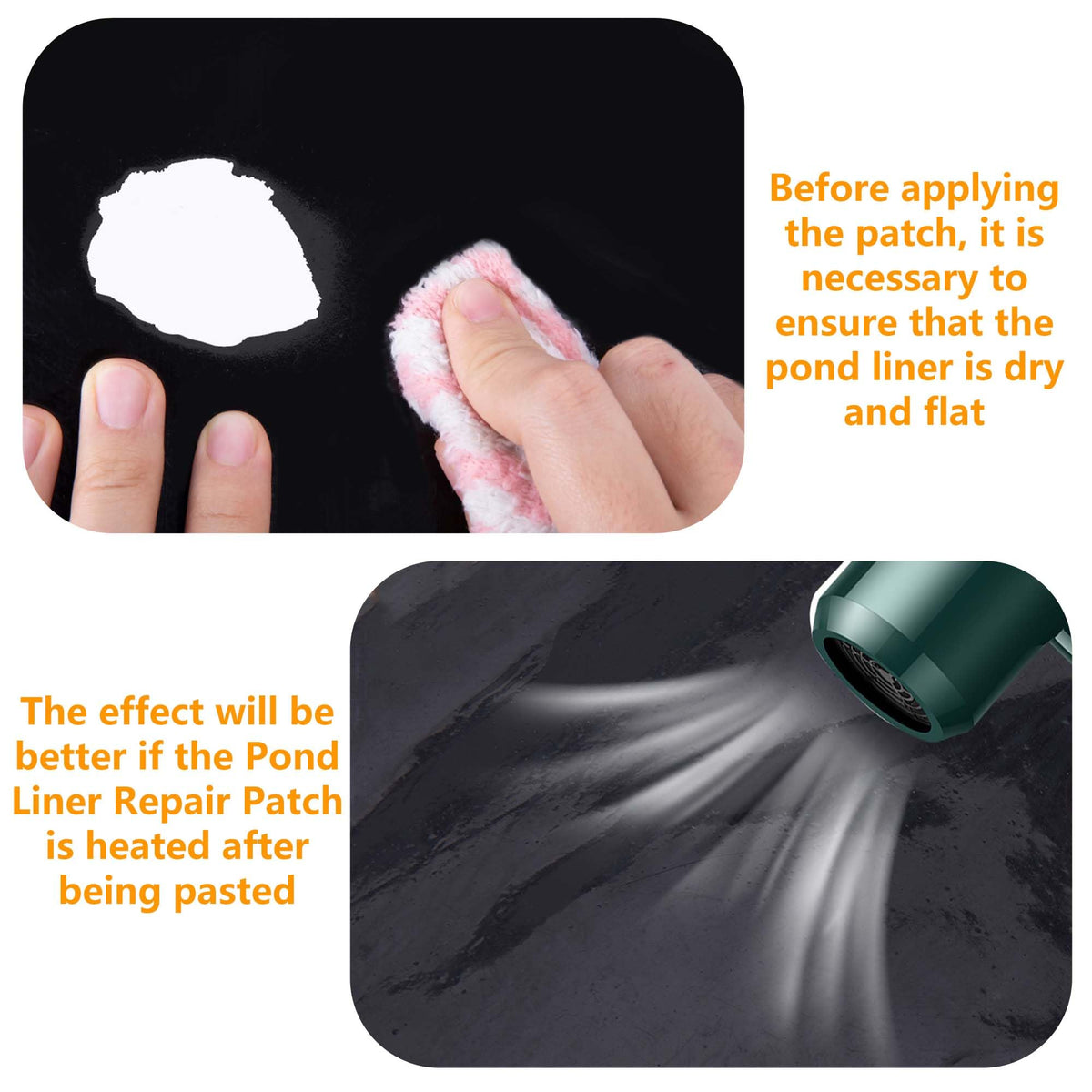 Adnee patch kit with two pieces for easy DIY repair.