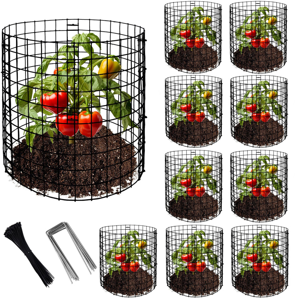 Adnee 10-pack plant protectors guard seedlings from animals.