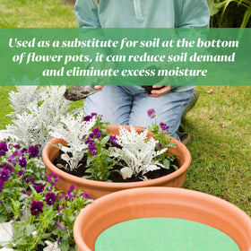 Adnee plant riser inside the pot elevates soil for better drainage.