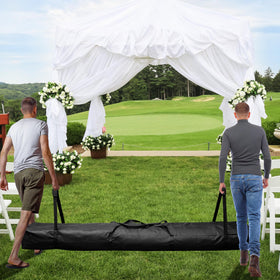 Adnee bag opened to reveal spacious interior for tent components.