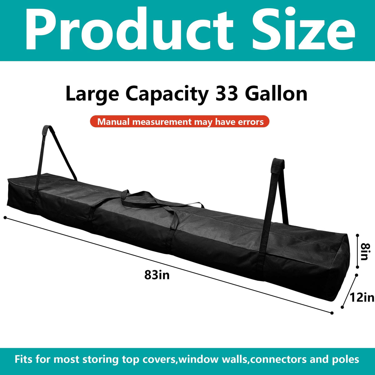 Adnee pole bag padded handles for comfortable portable transport.