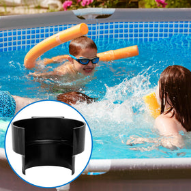 Adnee pool equipment stability base keeping hoses and valves secure.