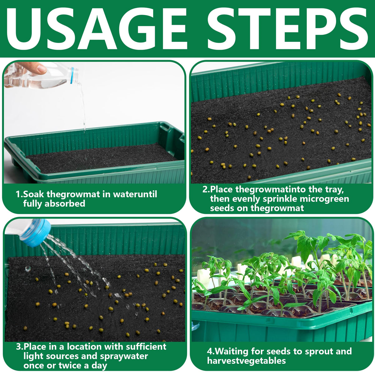 Adnee pot on capillary mat showing bottom-up watering for young plants.