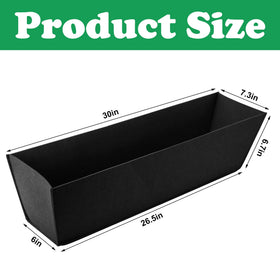 Adnee rectangular black liner installed in a planter for shallow-rooted plants