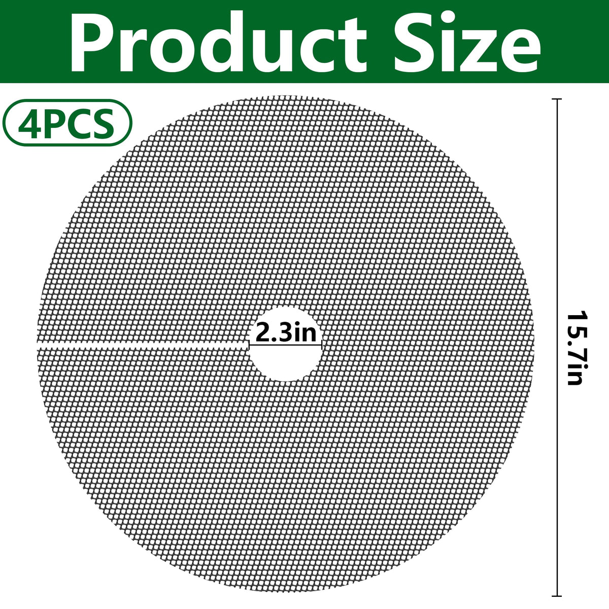 Adnee round grid with center hole 2-3 inch eases planter fitting.
