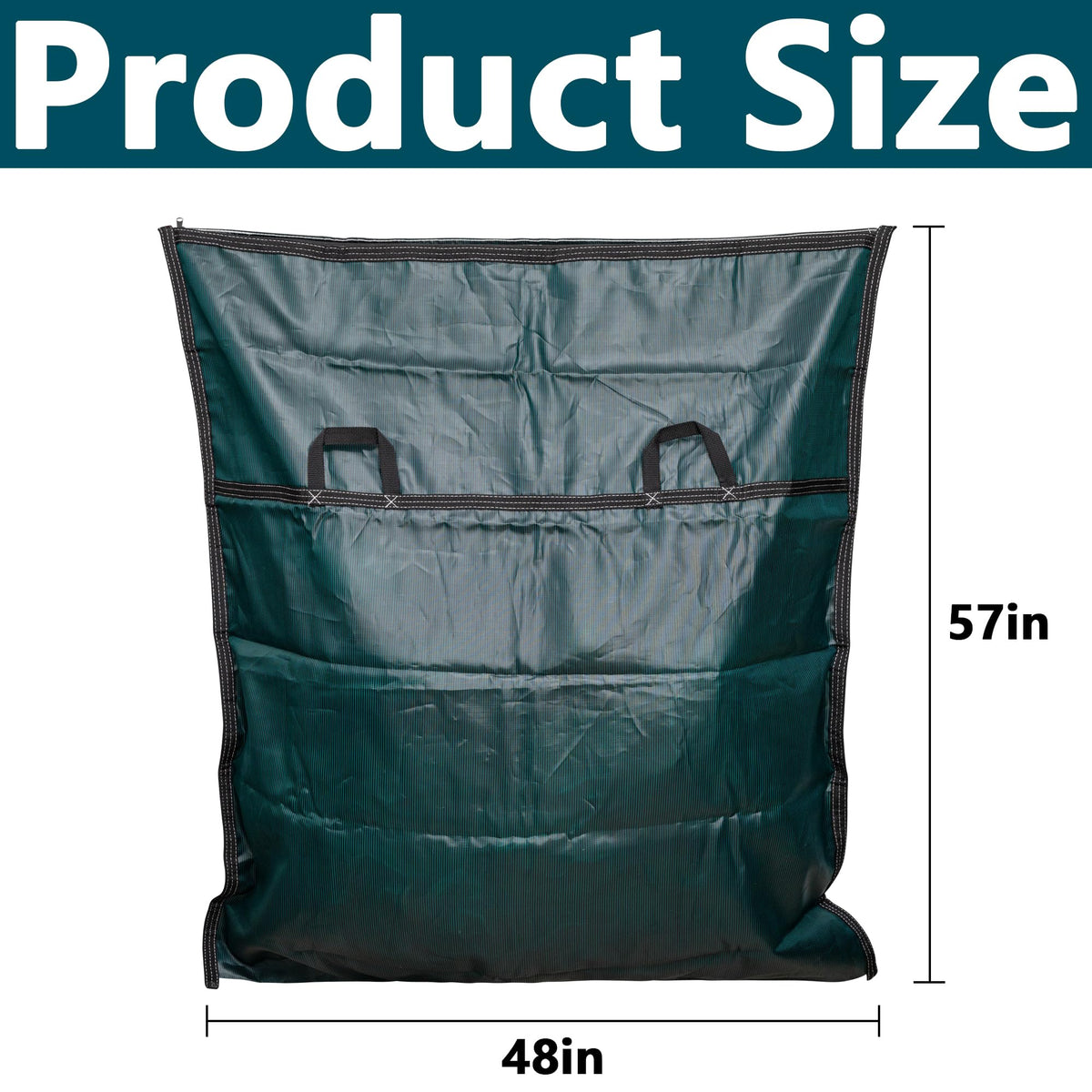 Adnee stowaway bag showing zipper closure keeps pool covers secure