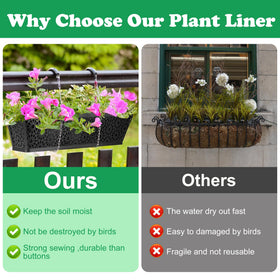 Adnee two-pack plant liner setup in an outdoor garden