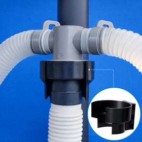 Adnee universal-fit bracket aligning with standard pool pipes for compatibility.