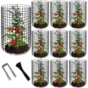 Adnee wire plant protector assembly guards vegetables with a durable mesh cage