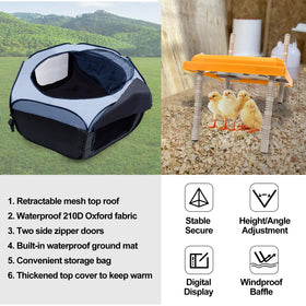 Adnkwolivt blue brooder box heating plate provides even warmth for chicks